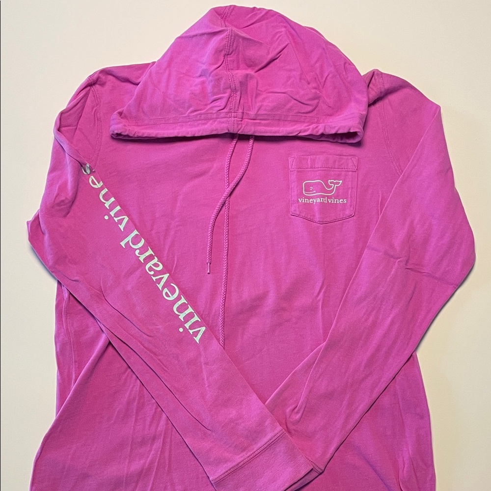 Vineyard Vines Magenta Hoodie with Logo